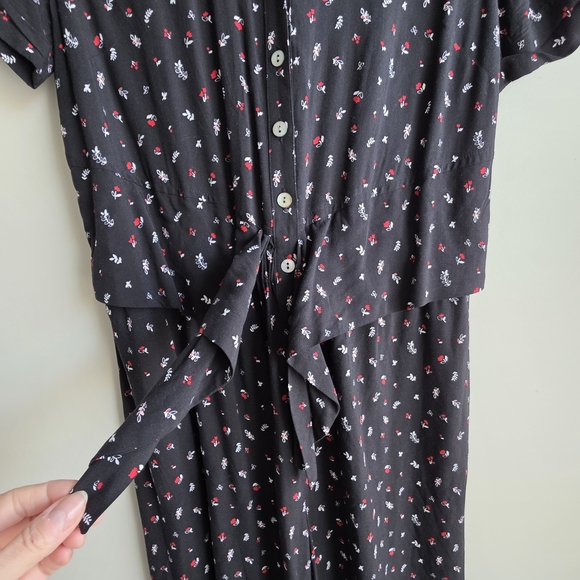 Women's Black Polka Dot Jumpsuit - Picture 6 of 10
